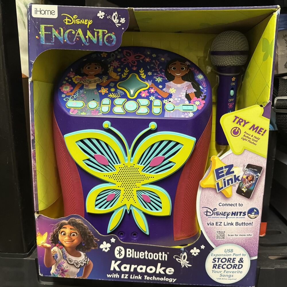 Disney Encanto Bluetooth Karaoke with EZ Link Technology Bluetooth USB CONNECT
